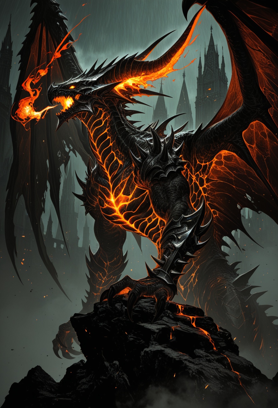 solo,  no humans,  bahamut \(diablo\) on Tensor.Art