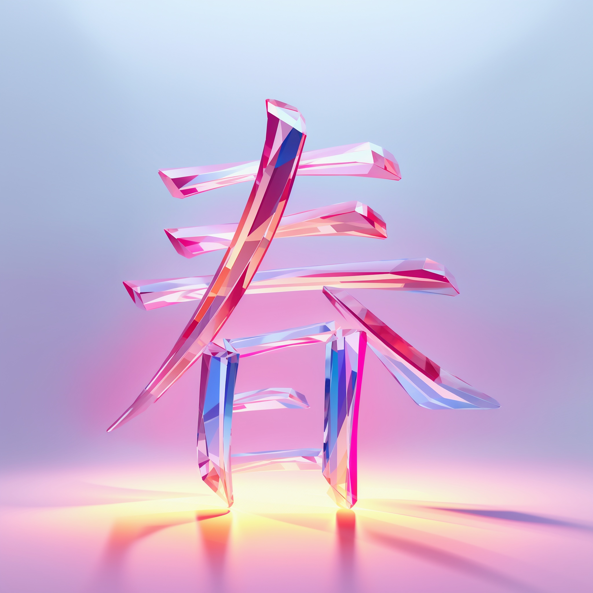 Crystal, [red|gold] gradient style, transparent, 3D, glowing