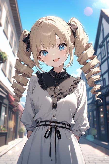 cute 1girl,  pale-blonde hair,  blue eyes on Tensor.Art