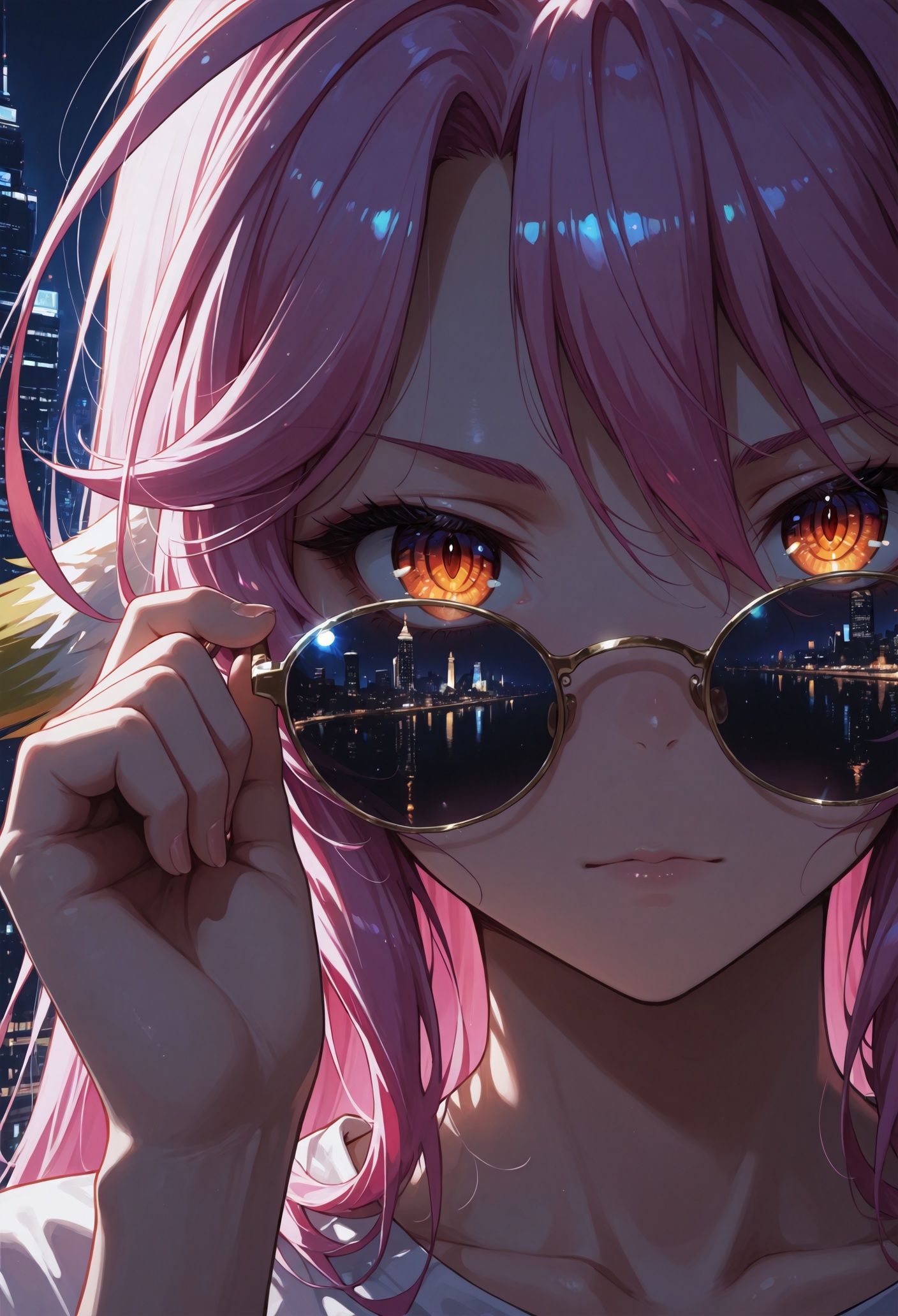 jibril \(no game no life\),  orange eyes,  long hair on Tensor.Art