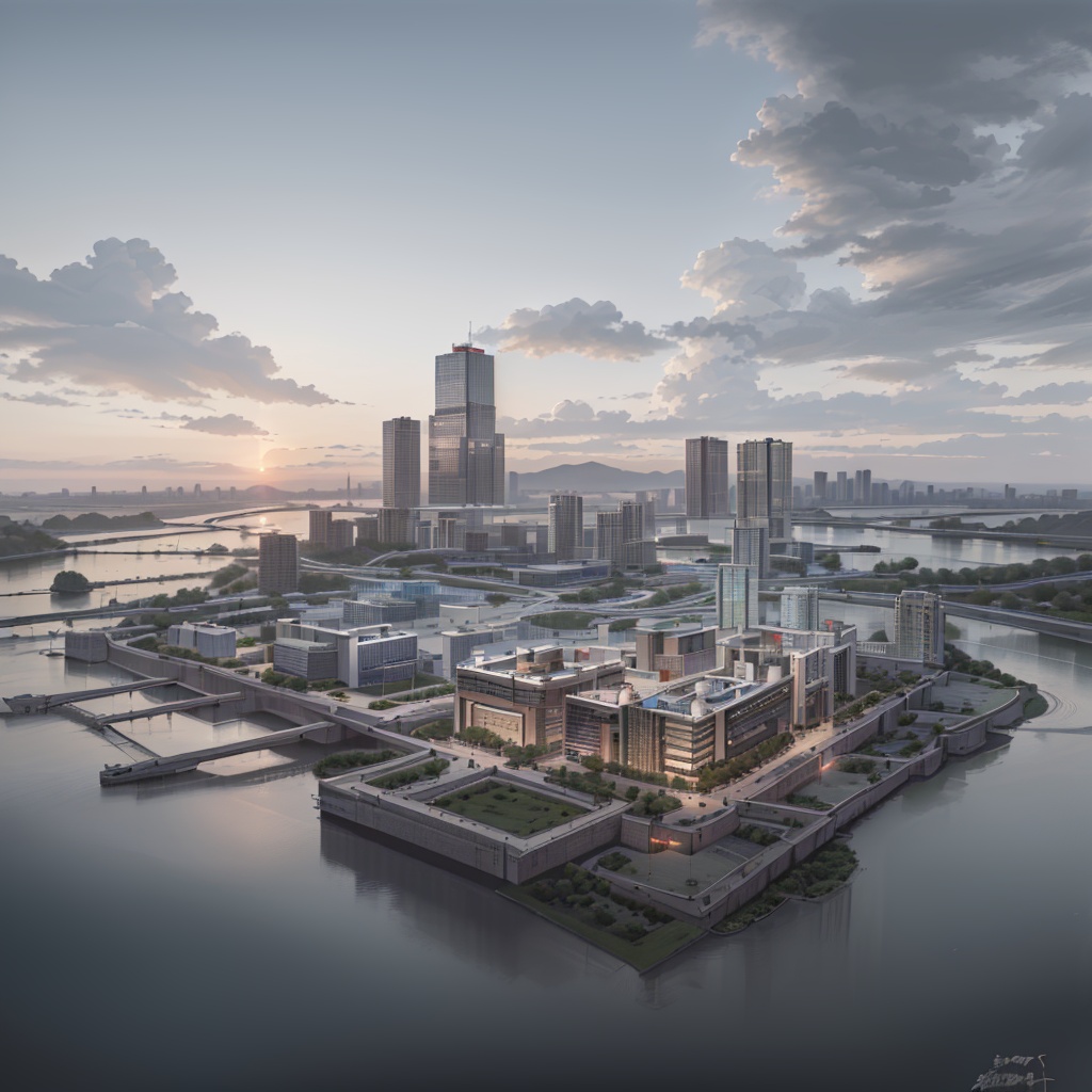 jianzhuZ,outdoors,cloud,no humans,sunlight,cloudy sky,building,scenery,sunset,city,cityscape,skyscraper,<lora:jianzhuZ-000008:0.8>,