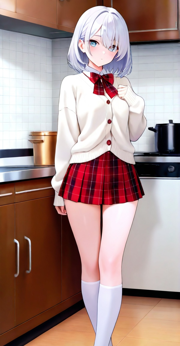 1girl,  standing,  kitchen on Tensor.Art