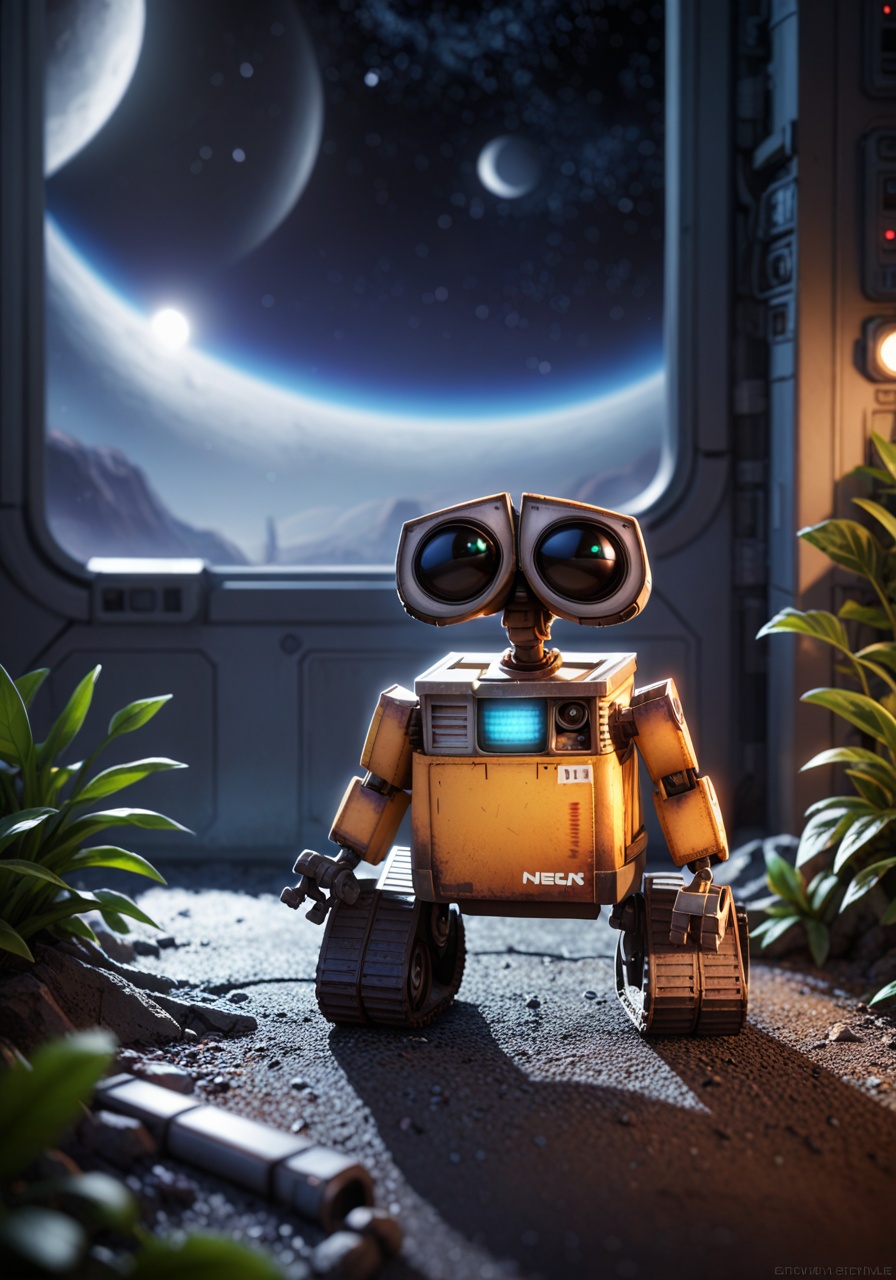 wall-e,  full-length portrait,  BREAK on Tensor.Art
