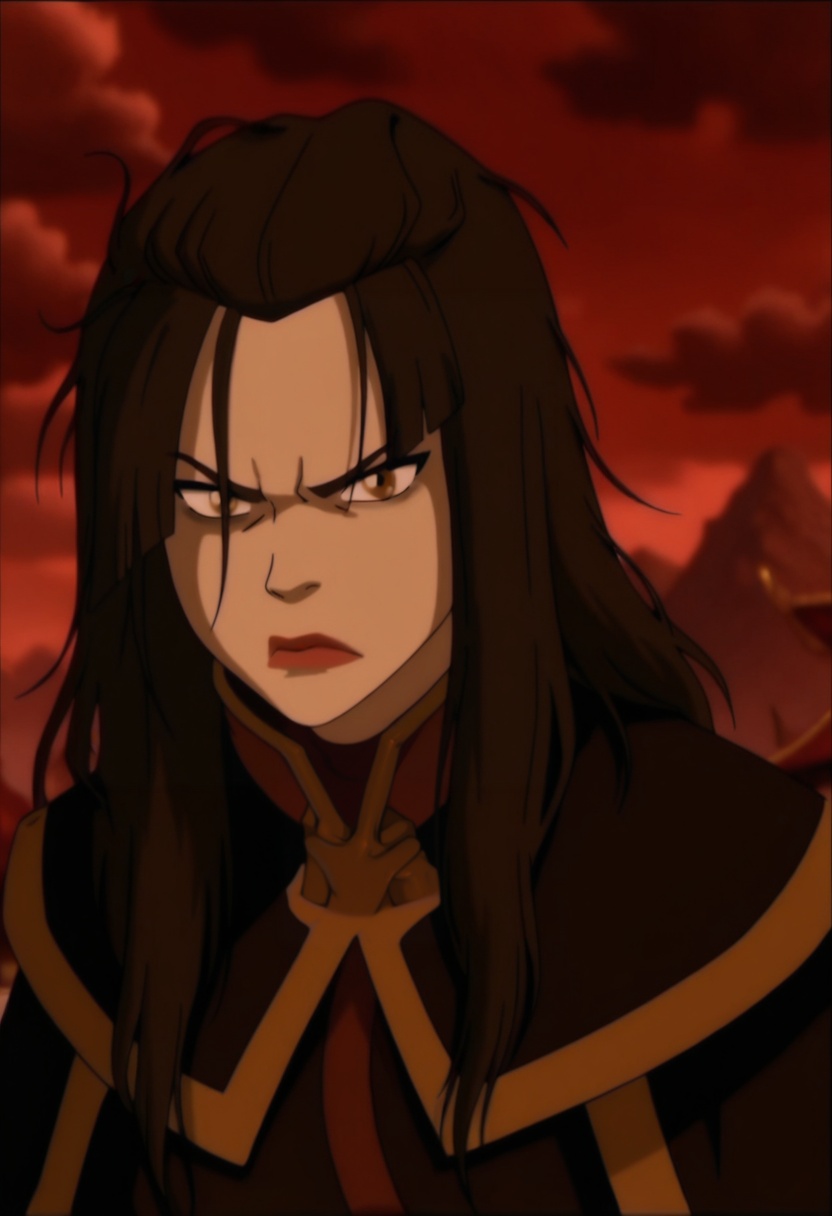 In the avatar TV animation style,  DishevaldZula,  Messy hair on Tensor.Art