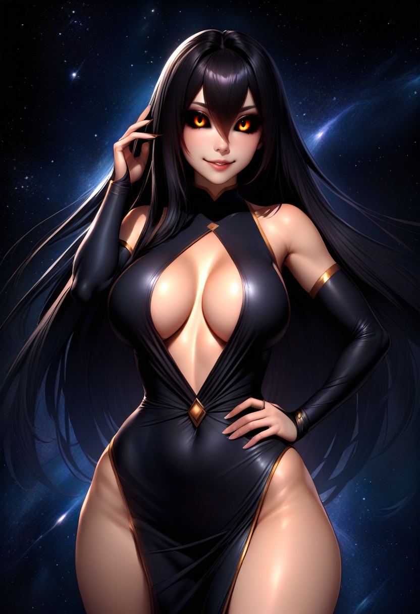 solo,  1girl,  blackhole-chan on Tensor.Art
