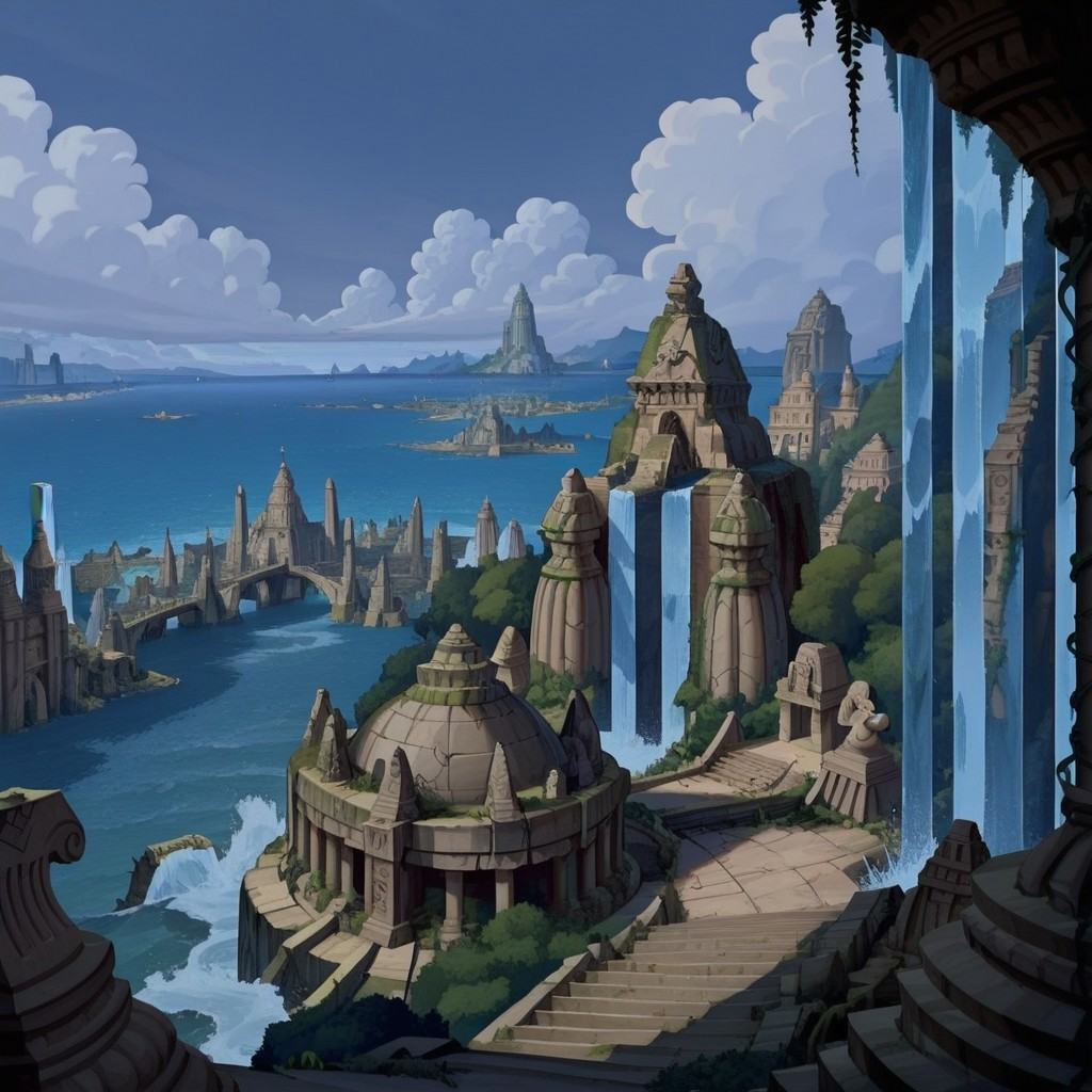 AtlantisATLE,  architecture,  blue sky on Tensor.Art