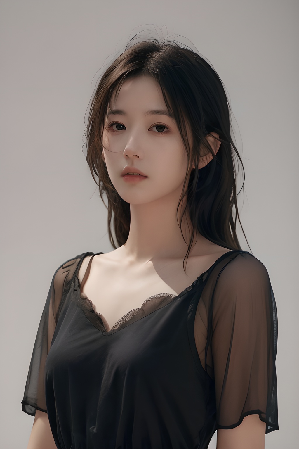 <lora:0806_05:0.7>,simple background,dress,, 1girl,realistic,masterpiece, best quality, photorealistic, HDR,detail