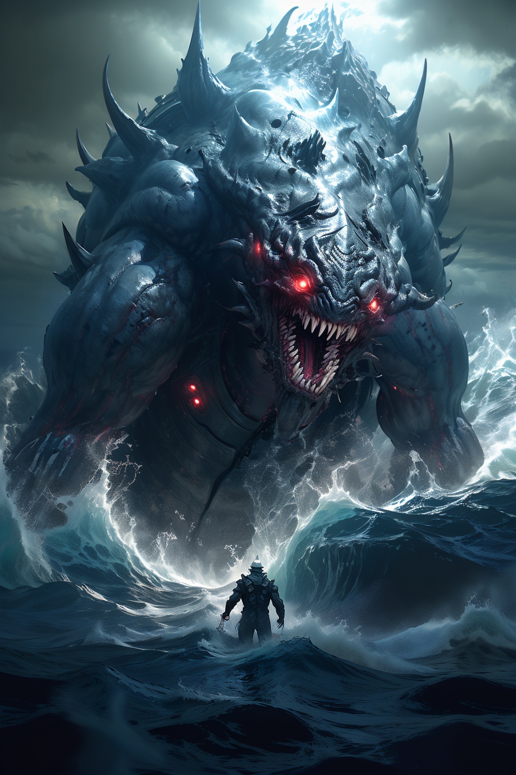 Huge monsters, Ocean, An atmosphere of horror, Deep sea 