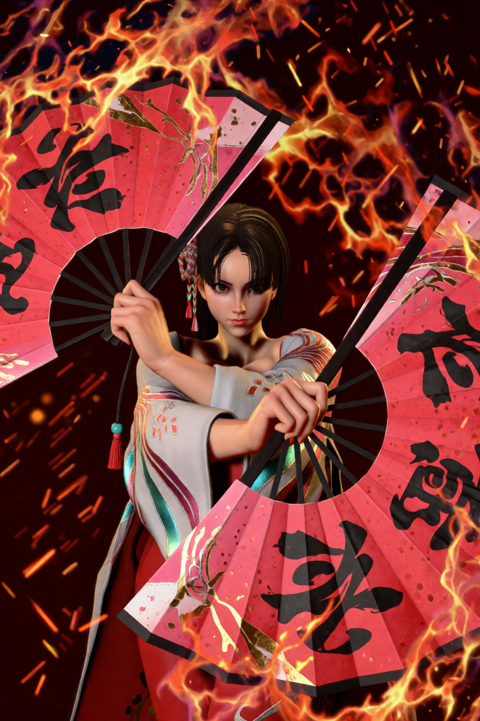 Street Fighter 6 Game Style,  Shiranui Mai,  1girl on Tensor.Art