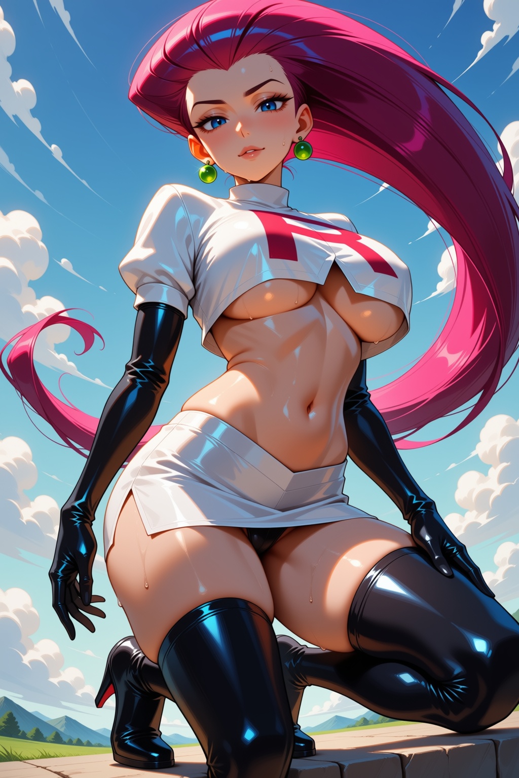 (jessie_(pokemon):0.6),  1girl,  solo on Tensor.Art