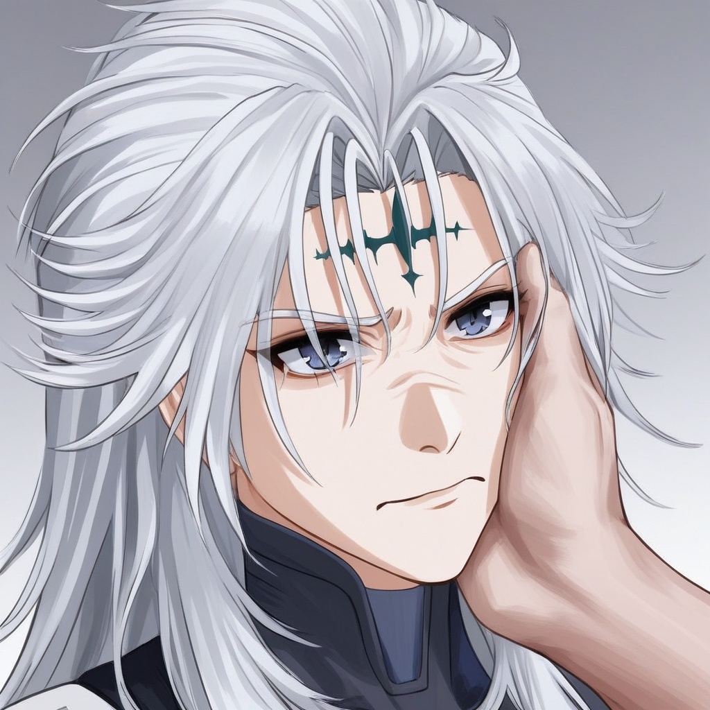 calcharo,  long white hair,  forehead mark on Tensor.Art