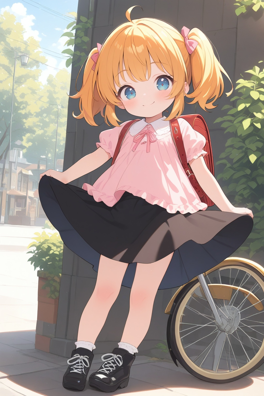 masterpiece,best quality,outdoor,1girl,cute anime girl,little_girl,loli,kawaii,smile,