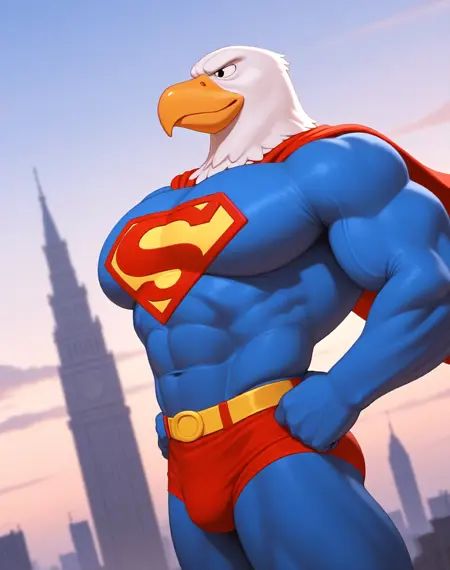 Superman Warpland,  muscular,  eagle on Tensor.Art