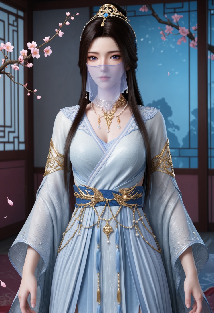 紫灵白衣服装2-国漫-Illustrious光辉 by 云落 on Tensor.Art