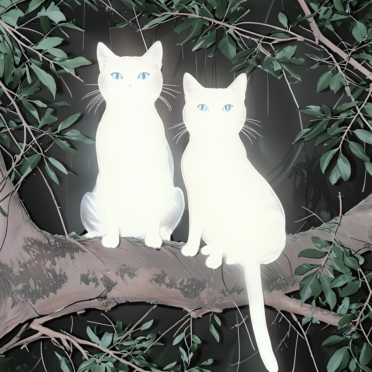 lghtshft_lora,  glowing,  2cats on Tensor.Art