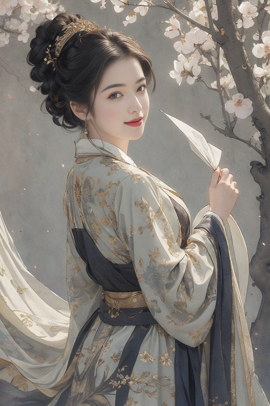 1girl,  perfect curves,  HDR photo of young woman with a messy top bun on Tensor.Art