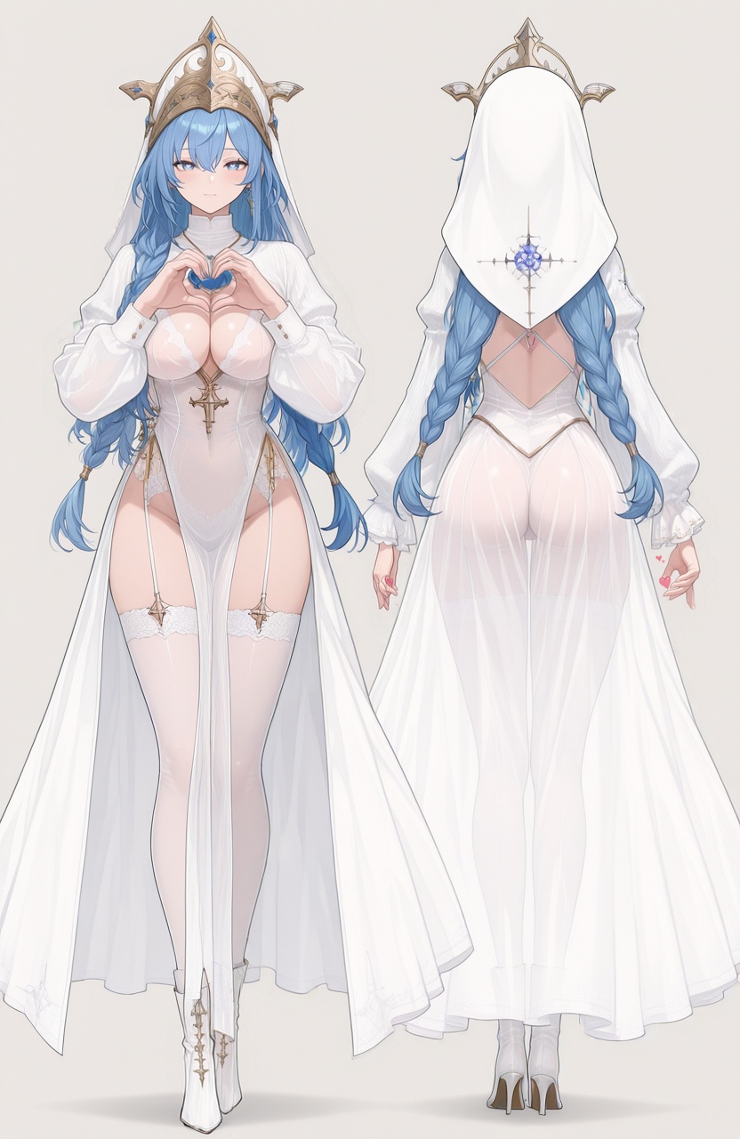 ShirisukePriest,  see-through clothes,  gold trim on Tensor.Art