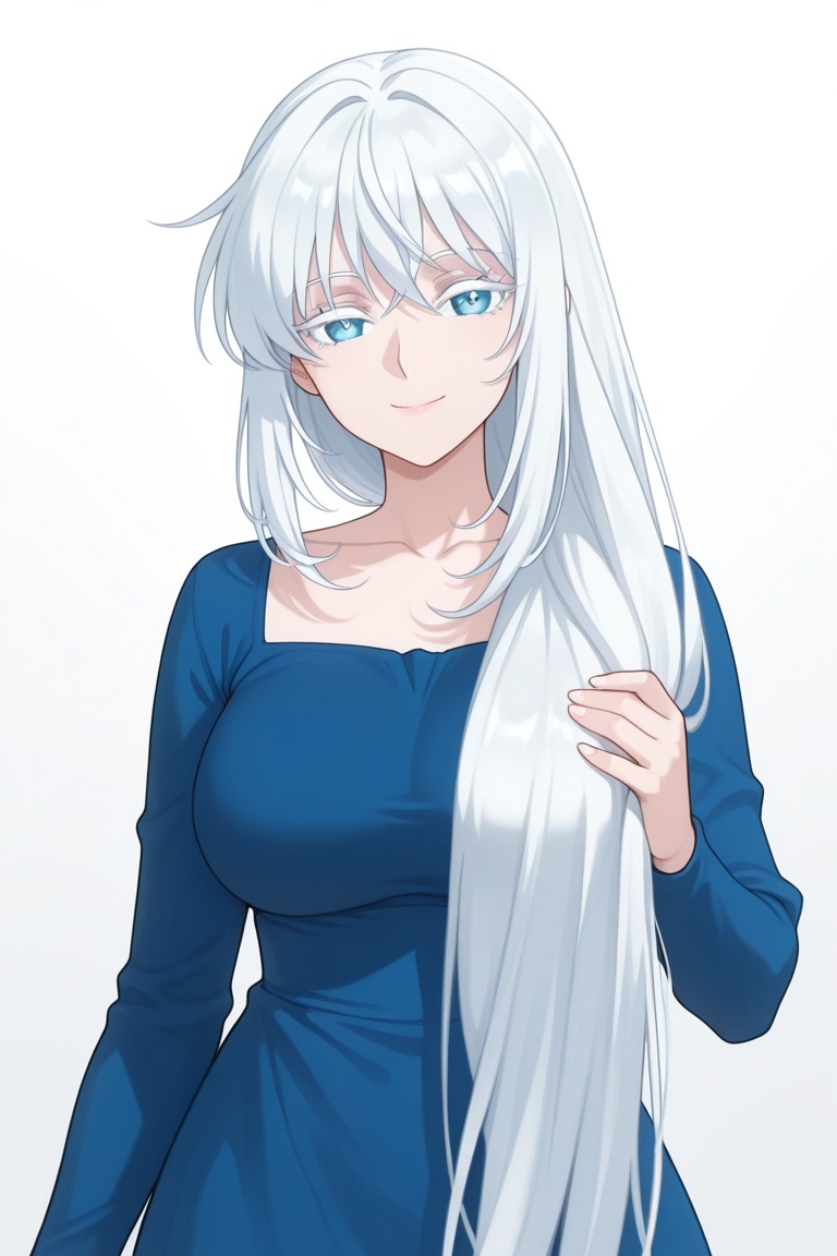 Schnee Raizar,  blue eyes,  white hair on Tensor.Art