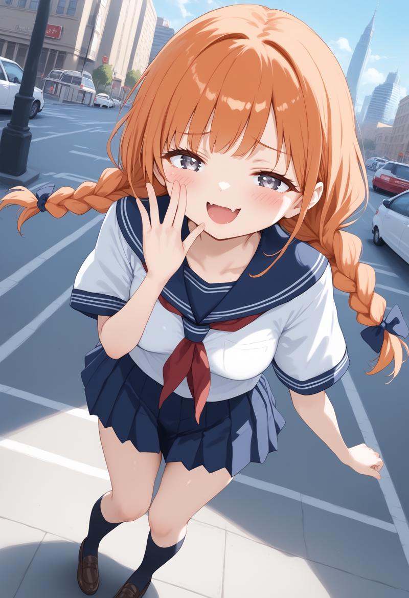 1girl,  medium breasts,  school uniform on Tensor.Art