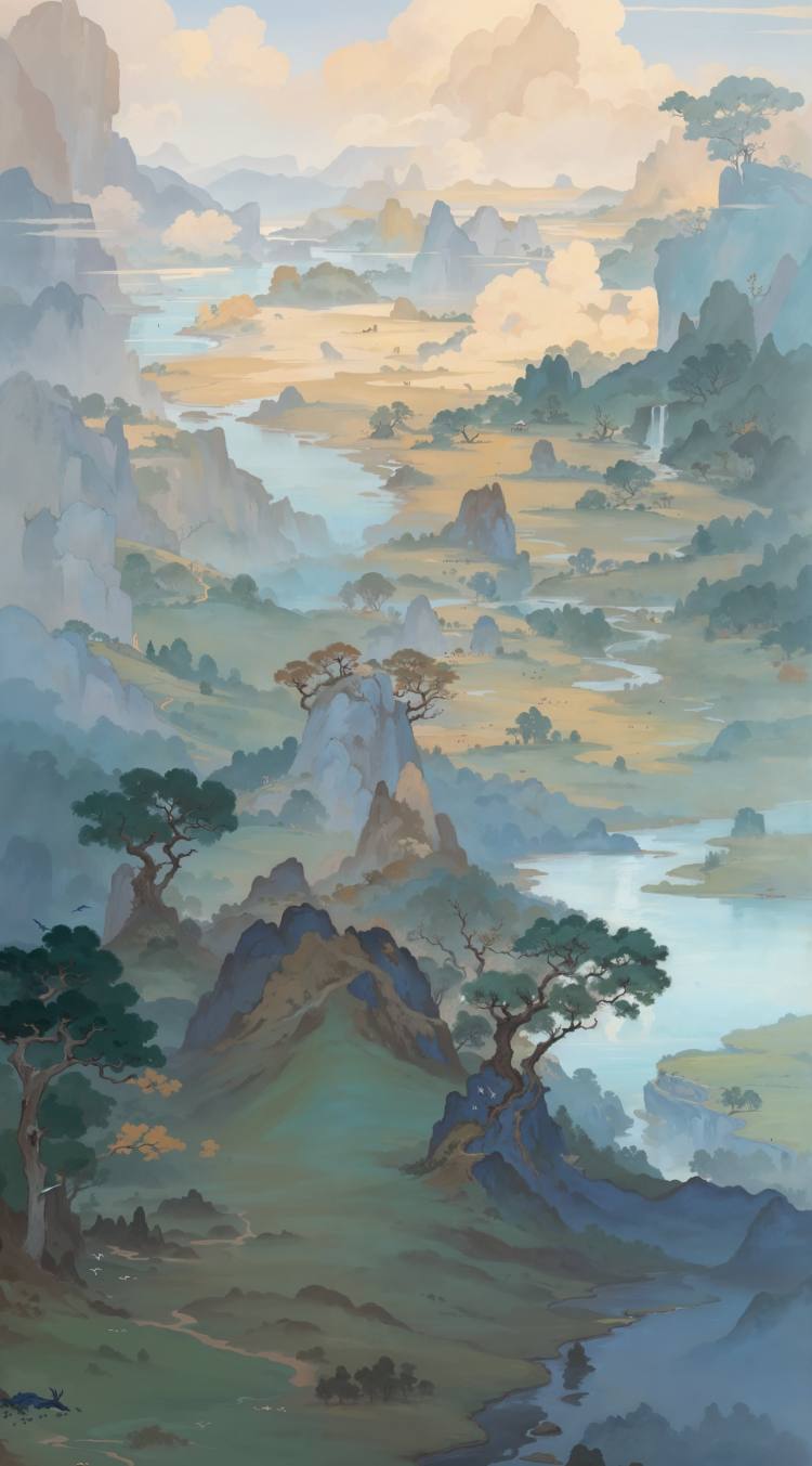 RB-翠微轩辕：中国山水的诗意迷境 by RacerBlueAI on Tensor.Art