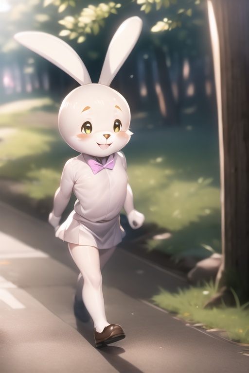 tsidoki,  white eyes,  rabbit ears on Tensor.Art
