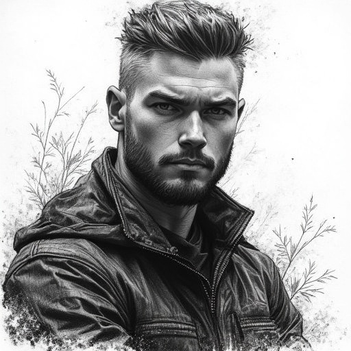 Pencil drawing,  pencil strokes,  pencil drawing on Tensor.Art