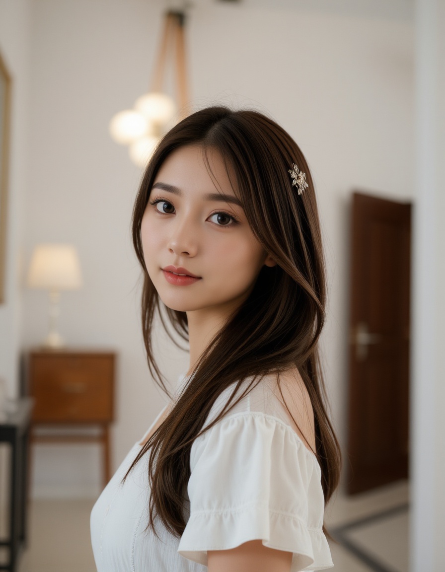 best quality,  masterpiece,  raw photo of a female in white dress on Tensor.Art