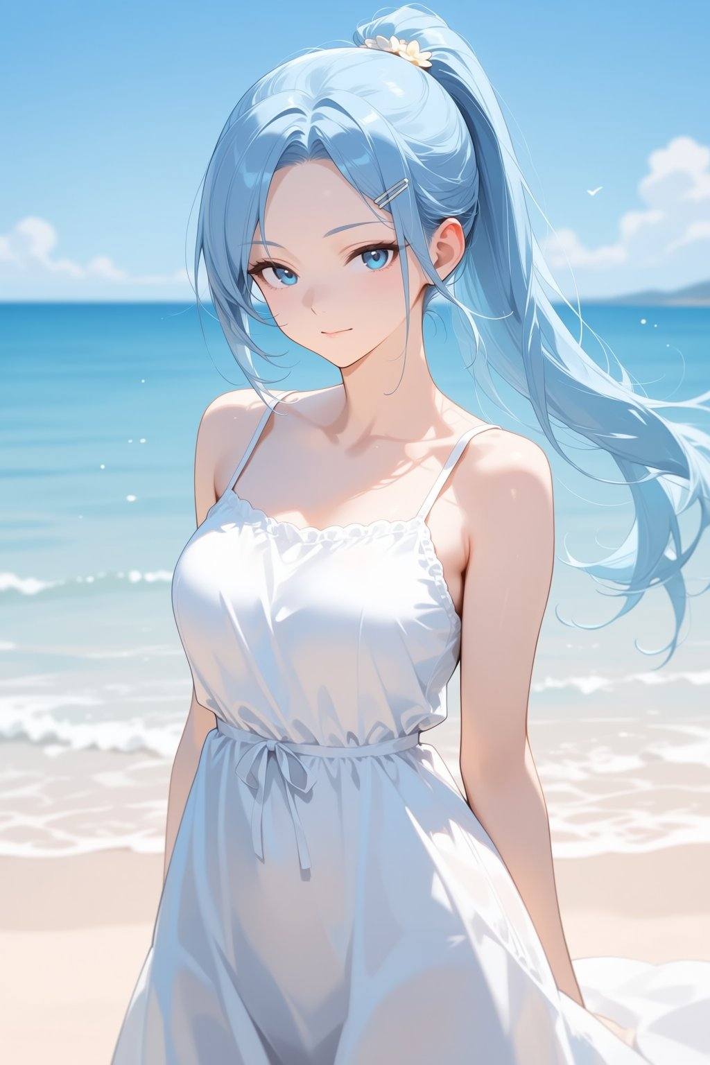 1girl,  solo,  blue eyes on Tensor.Art