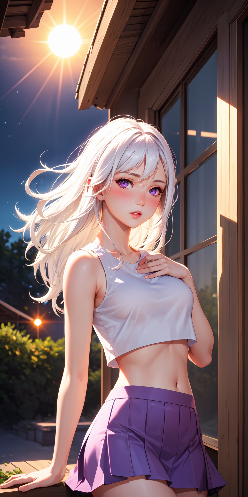 realistic,  1girl,  white hair on Tensor.Art