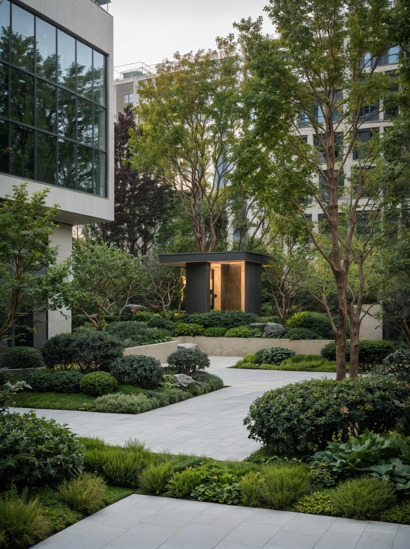 modern landscape,modern square,