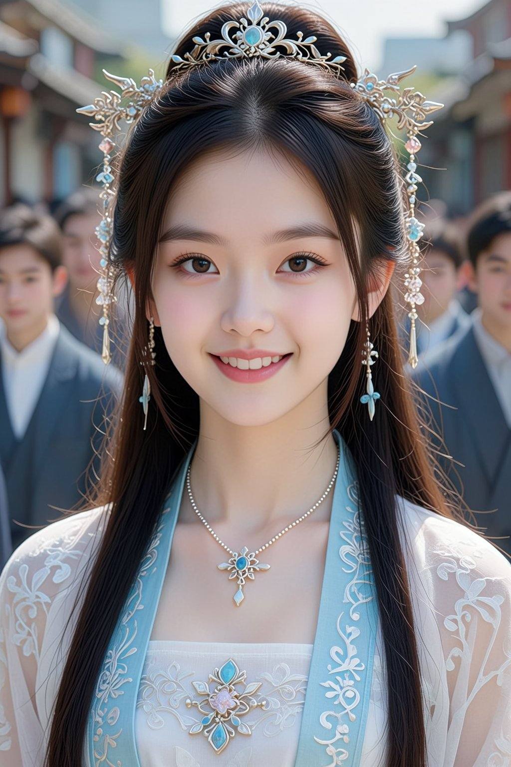 1girl,  smile,  looking at viewer on Tensor.Art