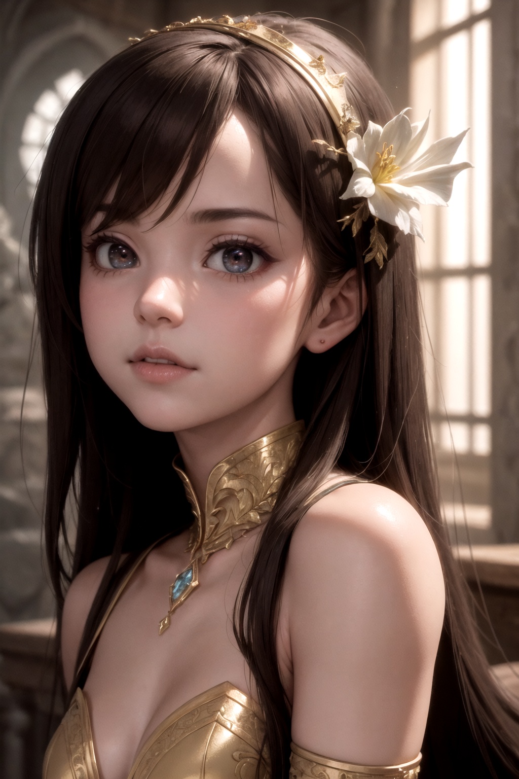 a gorgeous goddess wearing a stunningly cute fish cut dress,  symmetrical pretty face,  see-through on Tensor.Art