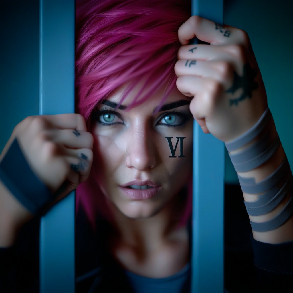 a woman,  full body,  pink hair on Tensor.Art