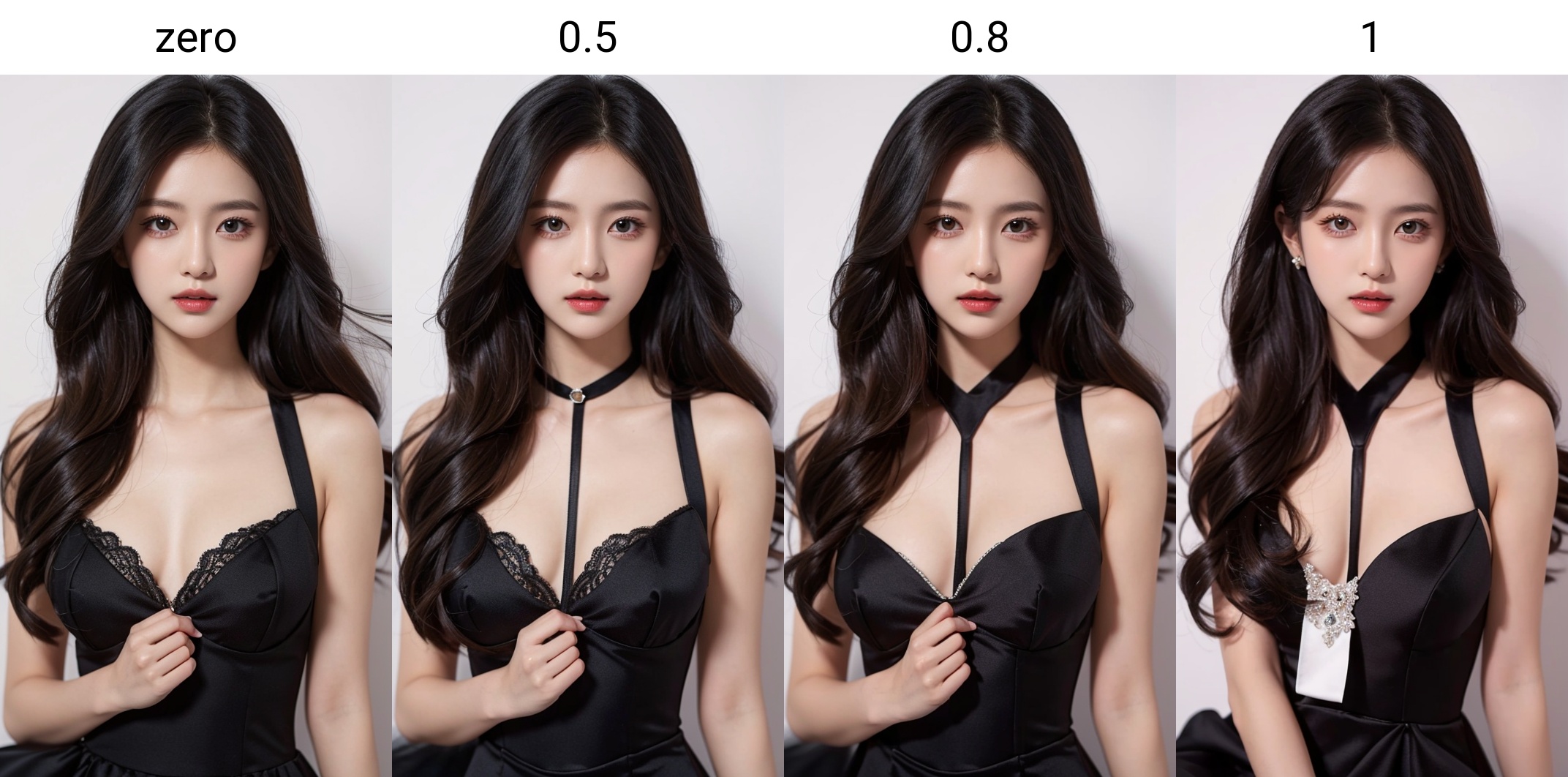 1girl,black evening dress,white_background,<lora:vve:zero>,