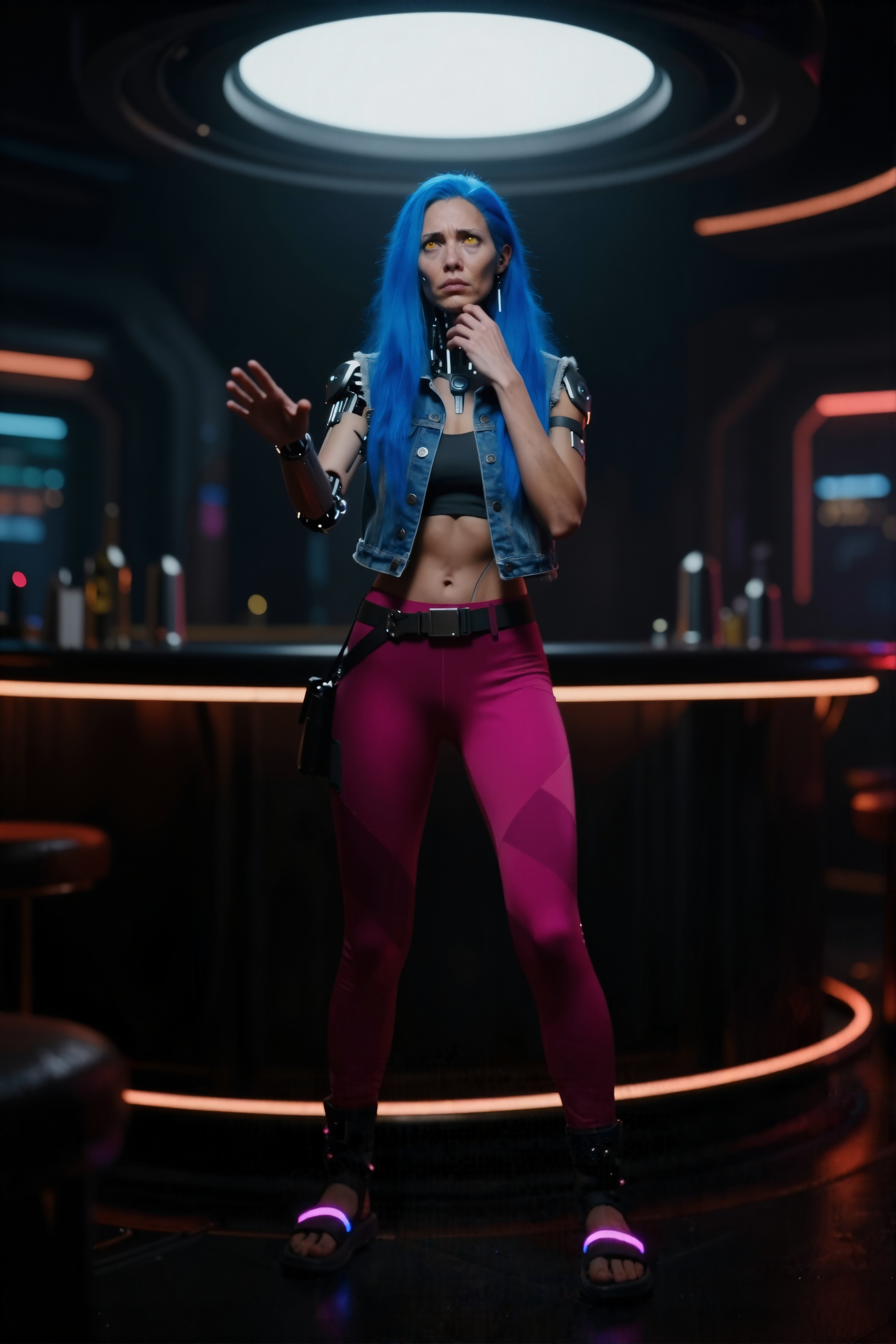 Rembrandt style female Virtual Contraband Runner,  Cybernetic Mercenaries,  Human mercenaries with cybernetic implants and...