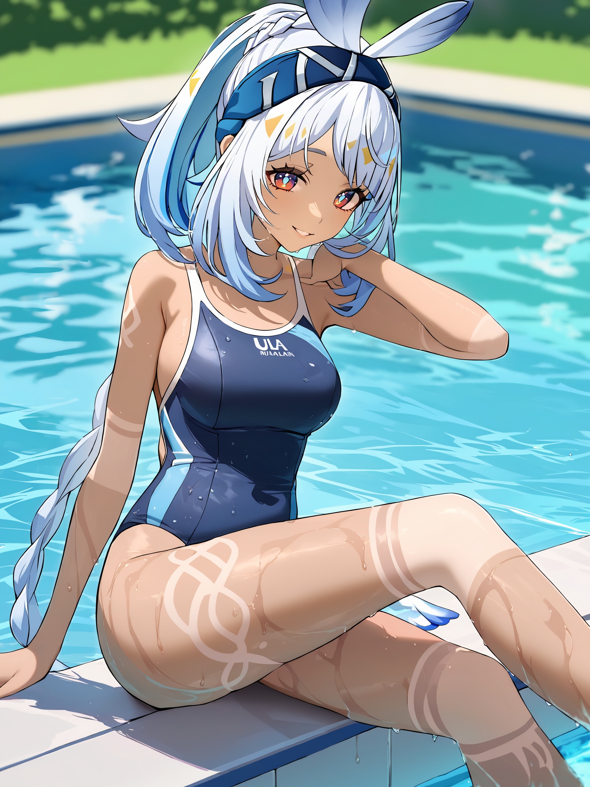 1girl,  mualani \(genshin impact\),  bow hairband on Tensor.Art