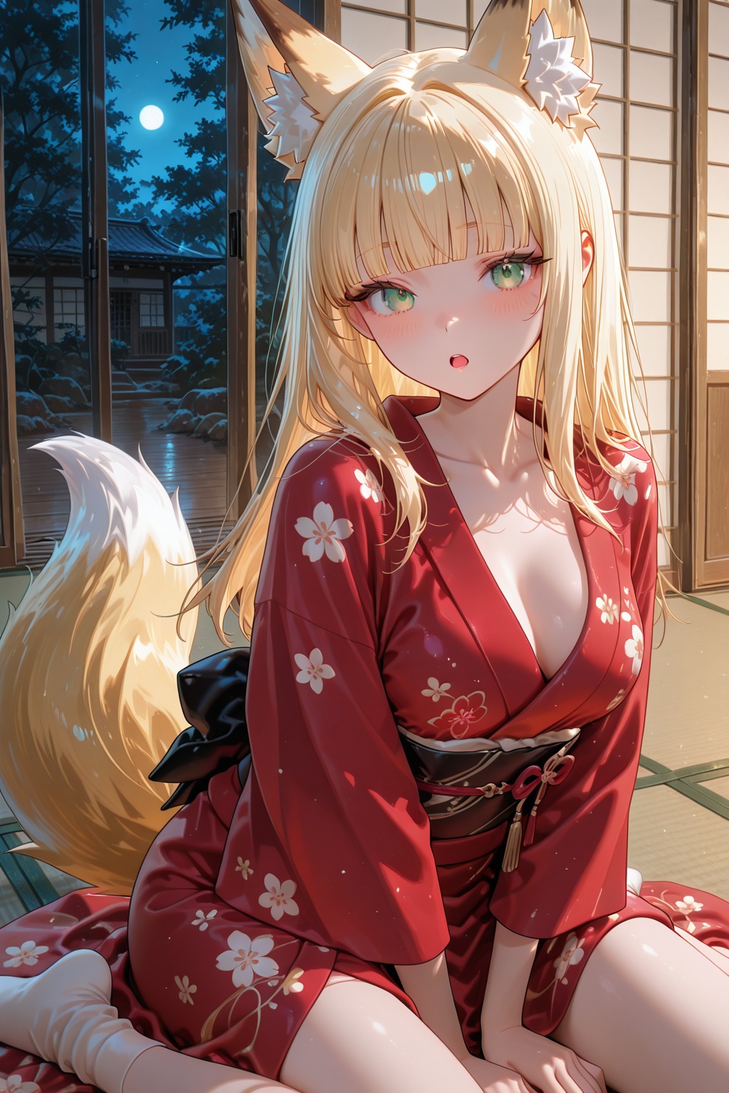 1girl,  tail,  animal ears on Tensor.Art