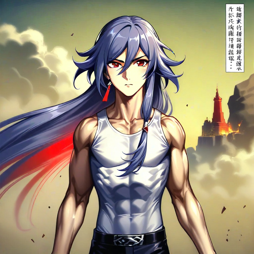 artist:wushen300, wushen300_style, muscular, 1girl,fu hua, <lora:ws300-ill:0.8>