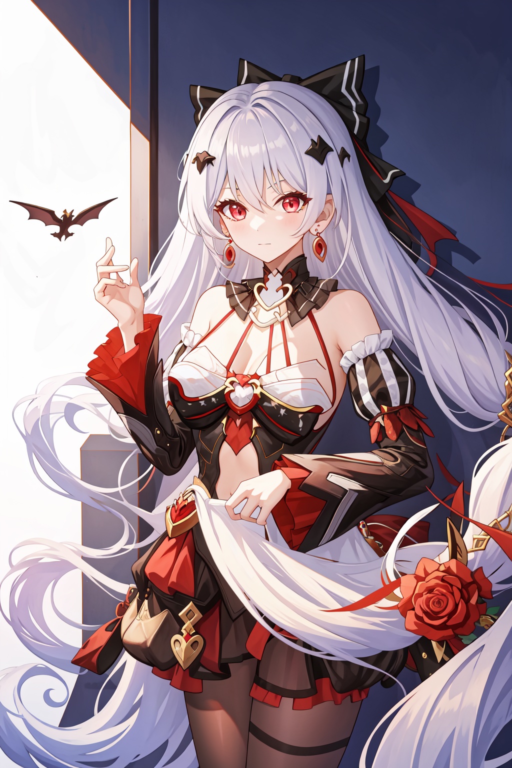 <lora:大月下v3:1>,a girl named lunakindred,lunakindred,luna dress,1girl,looking at viewer,bare shoulders,earrings,high quality,, (masterpiece,best quality,high quality:1.4),absurdres,