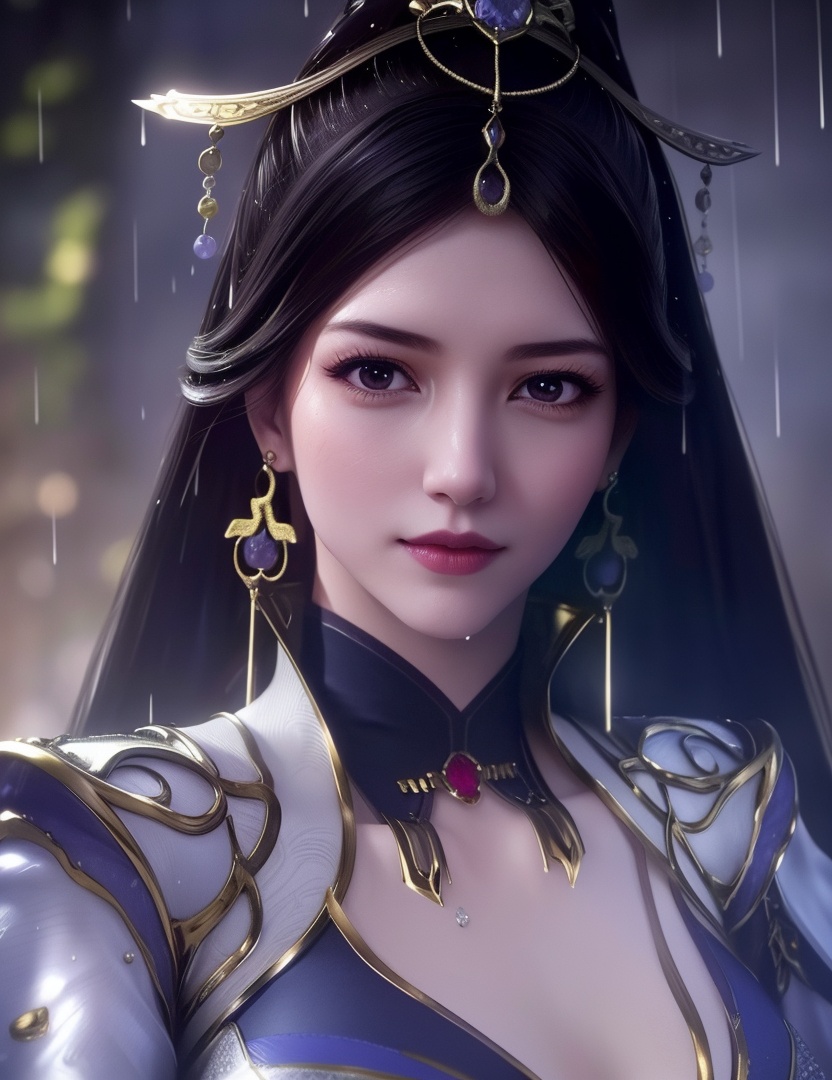 <lora:510-DA-万古狂帝-秋清儿:0.8>(,1girl, ,best quality, ),looking at viewer, ,ultra detailed 8k cg, ultra detailed background,  ultra realistic 8k cg,          cinematic lighting, cinematic bloom, (( , )),,  , unreal, science fiction,  luxury, jewelry, diamond, pearl, gem, sapphire, ruby, emerald, intricate detail, delicate pattern, charming, alluring, seductive, erotic, enchanting, hair ornament, necklace, earrings, bracelet, armlet,halo,masterpiece, (( , )),,  ,cherry blossoms,(((, night,night sky,,  ultra high res, (photorealistic:1.4), raw photo, 1girl, , rain, sweat, ,wet, )))(( , ))   (cleavage), (),