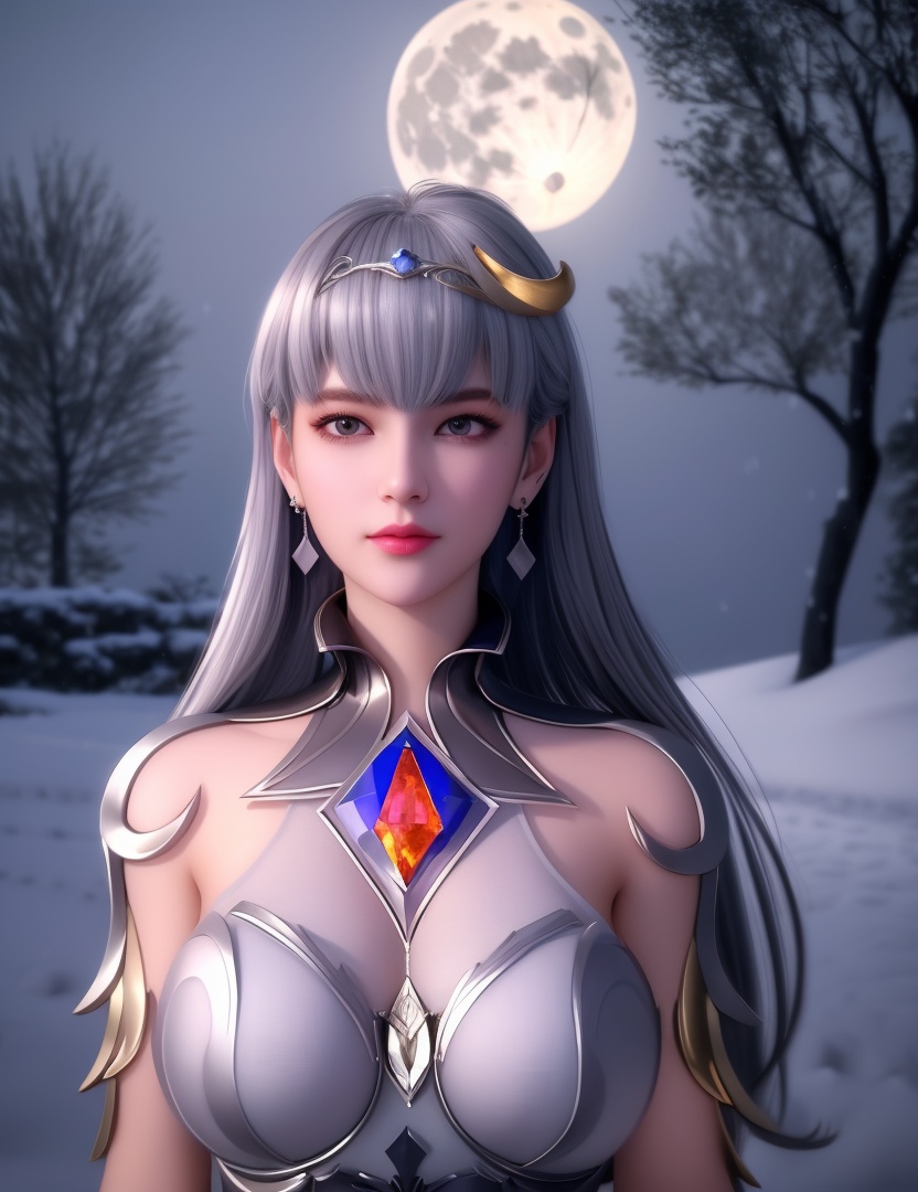 <lora:532-DA-斗罗大陆-叶泠泠:0.8>(,1girl, ,best quality, ),looking at viewer,  ultra realistic 8k cg, picture-perfect face,   clean, masterpiece,     cinematic lighting, cinematic bloom, fantasy,  , unreal, science fiction, ((,1girl, pov,))(((,tree, 1girl, full moon,snowing,snow ,solo,     solo focus,  long_hair, looking_at_viewer,  )))  (rich:1.4,)     prestige, luxury, jewelry, diamond, gold, pearl, gem, sapphire, ruby, emerald, intricate detail, delicate pattern, charming, alluring, seductive, erotic, enchanting, hair ornament, necklace, earrings, bracelet, ,
