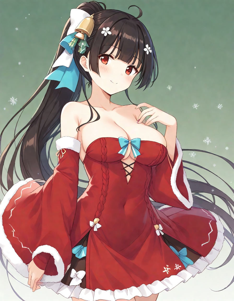 agano \(azur lane\),  santa costume,  BREAK score_9 on Tensor.Art