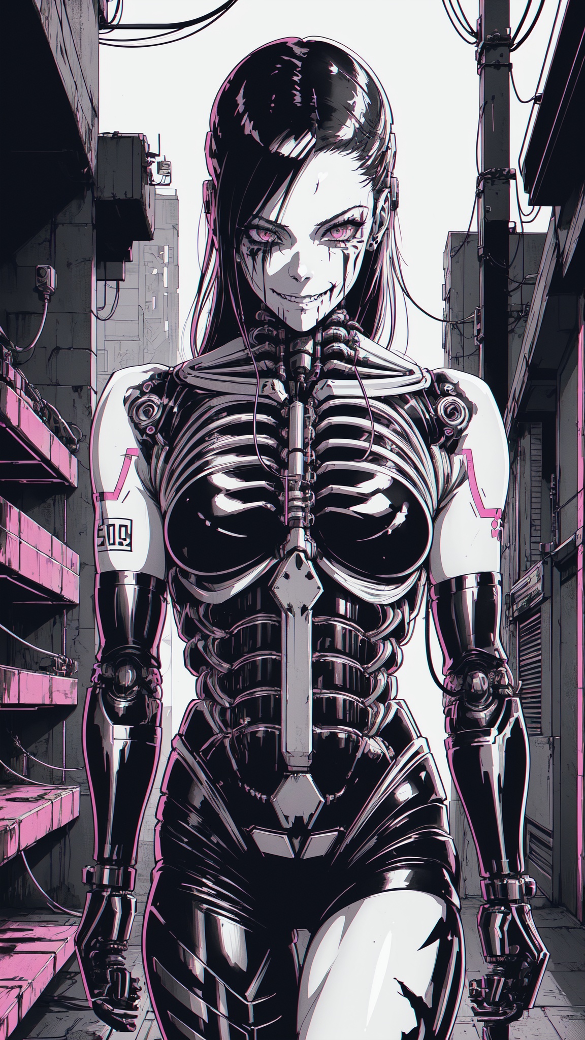 1girl,  walk,  skeleton on Tensor.Art