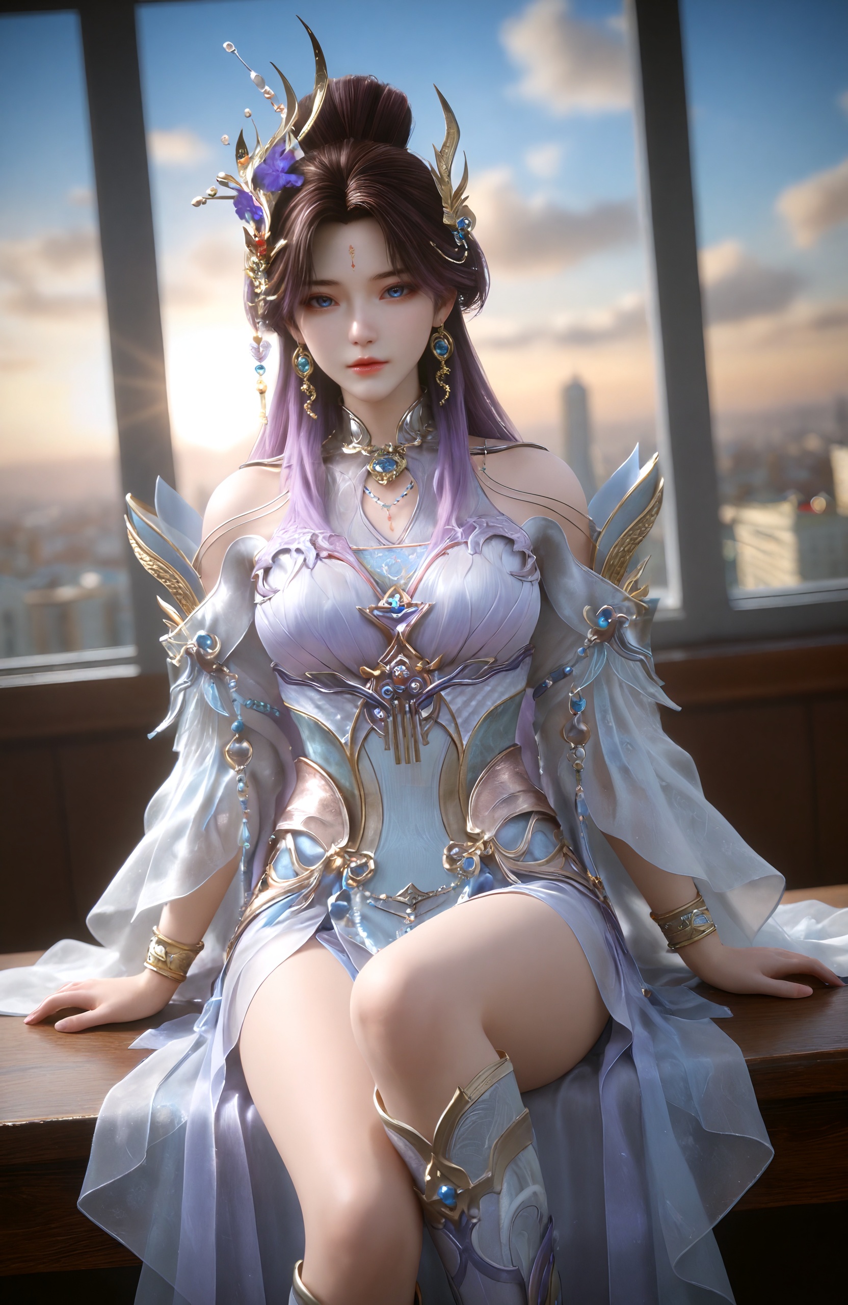 1girl,  long hair,  hair ornament by 天海TianHai on Tensor.Art