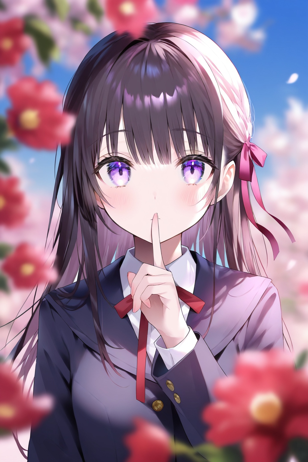 1girl,  solo,  flower on Tensor.Art