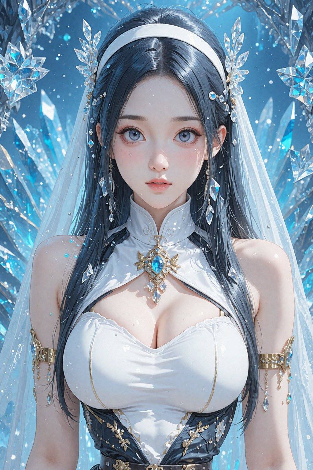 A portrait of a young Asian woman,  mid-twenties,  with long on Tensor.Art