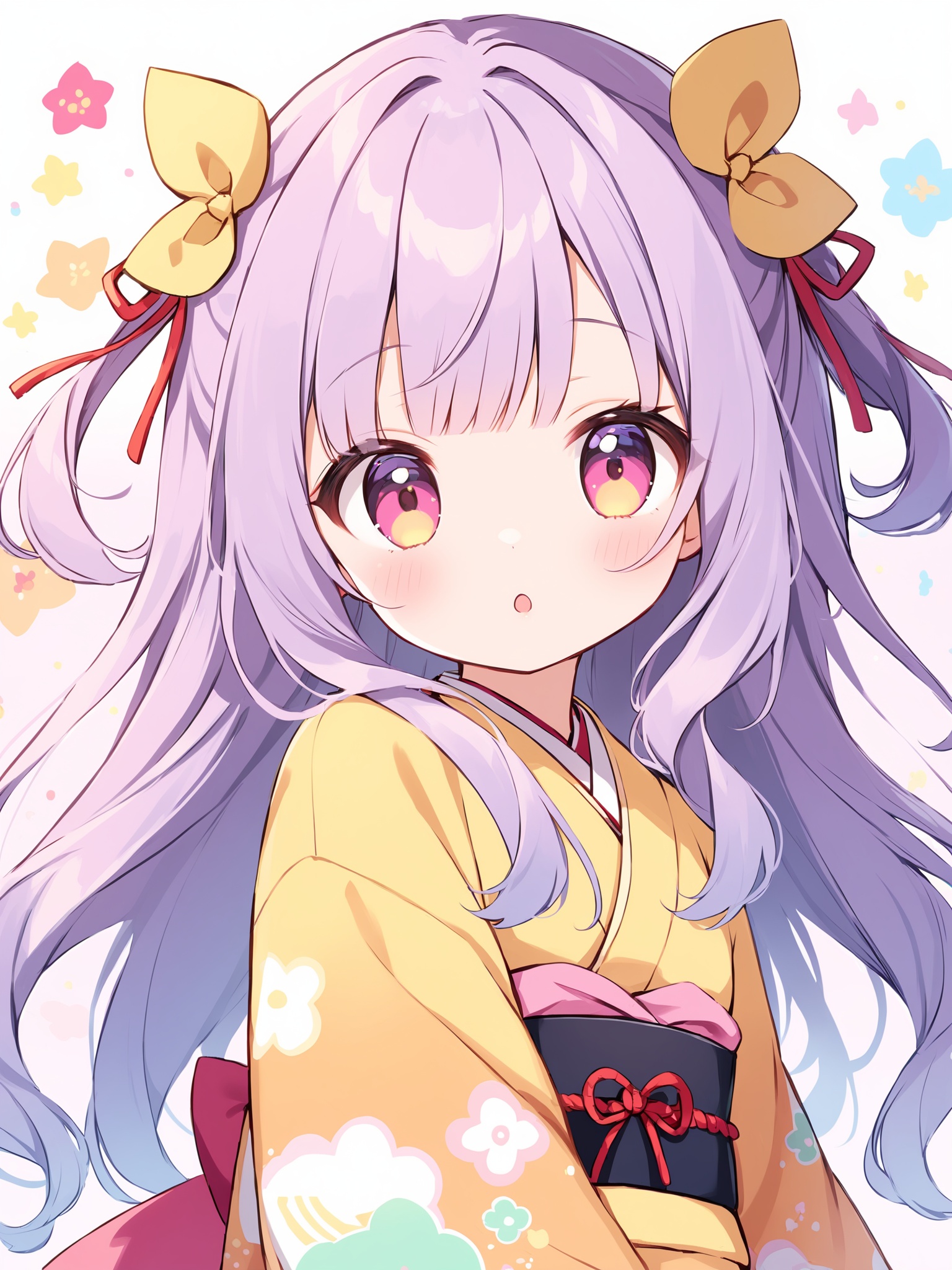 kimono,  blown hair,  long hair on Tensor.Art