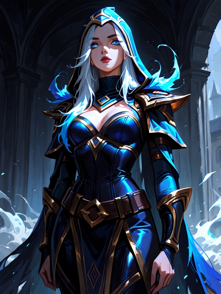 1girl,  ashe (league of legends),  general on Tensor.Art