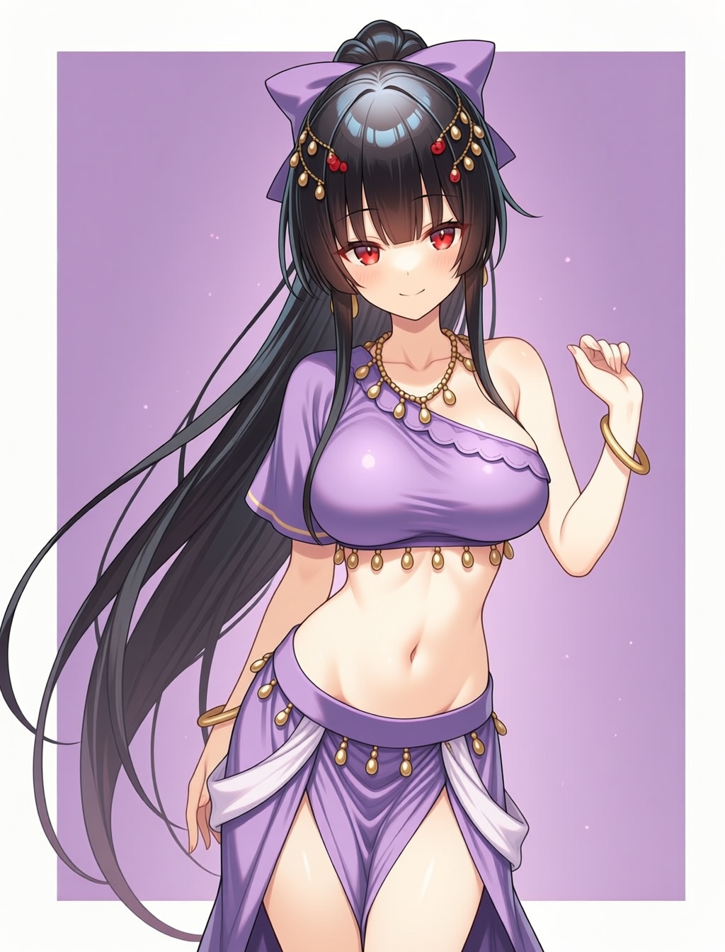 agano \(azur lane\),  1girl,  harem outfit on Tensor.Art