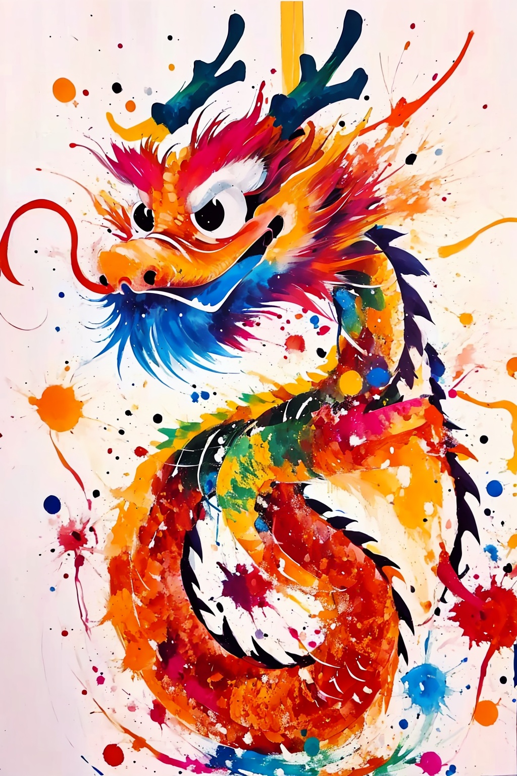 lcxl,looking at viewer,white background,no humans,traditional media,animal focus,<lora:lcxl:0.8>,dragon,, masterpiece, best quality,